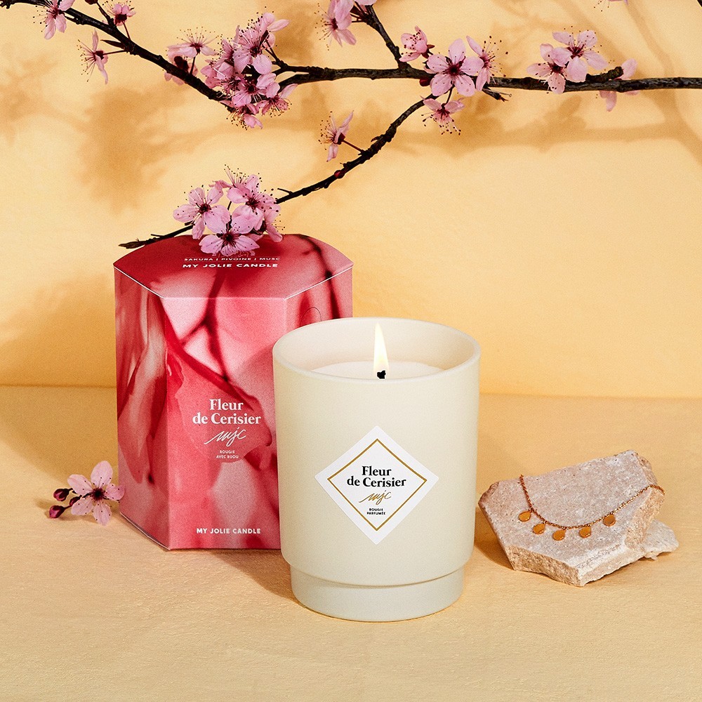 MY JOLIE CANDLE Silver Cherry Blossom Bracelet Candle