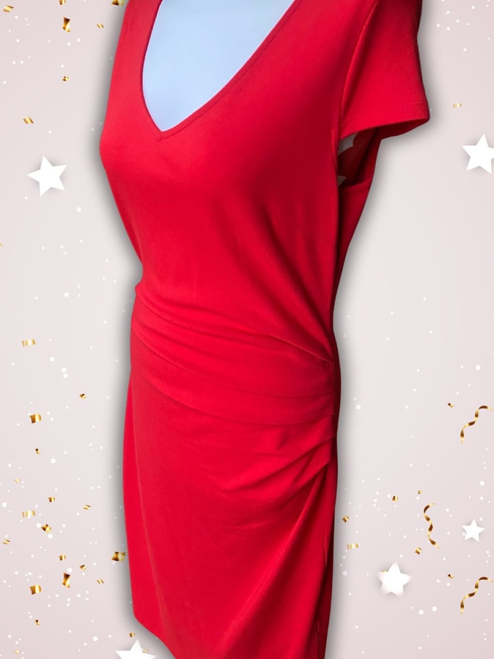 Oui Kleid in Rot günstig kaufen 38