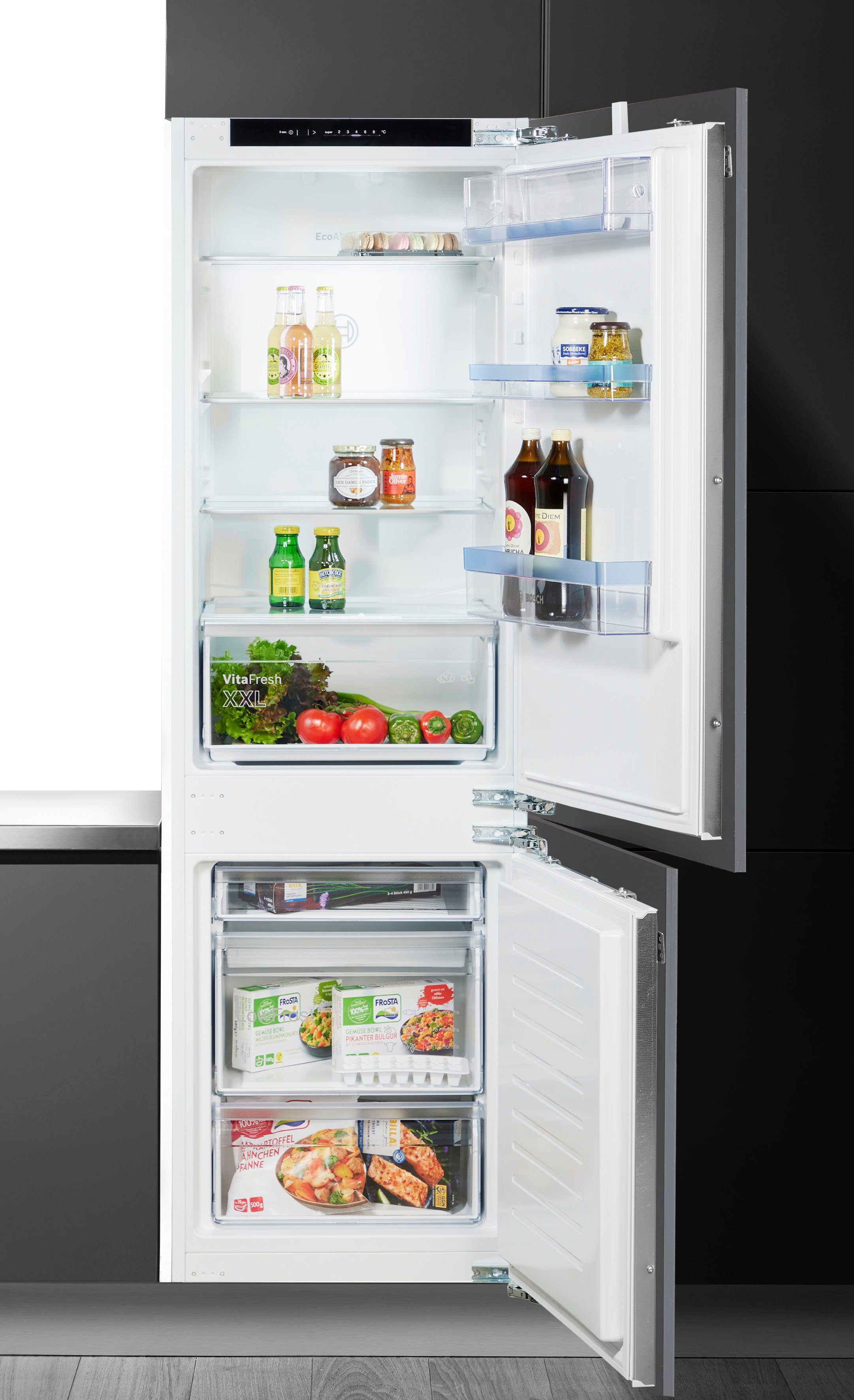 BOSCH Einbaukühlgefrierkombination Serie 4 KIV86VFE1, 177,2 cm hoch, 54,1 cm breit