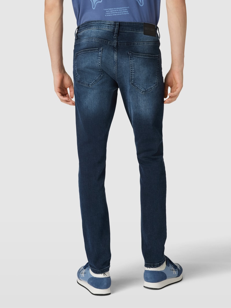 Slim Fit Jeans im 5-Pocket-Design Modell 'LOOM' in schwarz