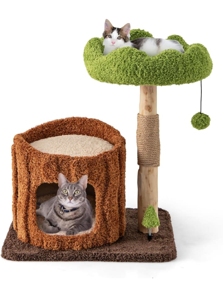 COSTWAY Kratzbaum Katzen pflanzenförmig in Braun günstig kaufen onesize