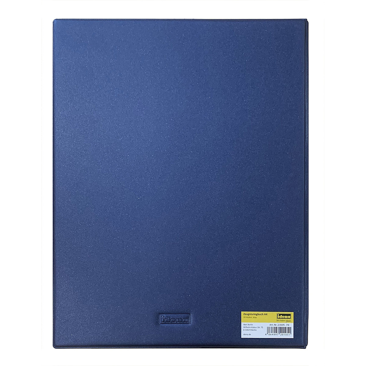 Ringbuch/Zeugnismappe A4 blau, inkl. 10 Klarsichtfolien