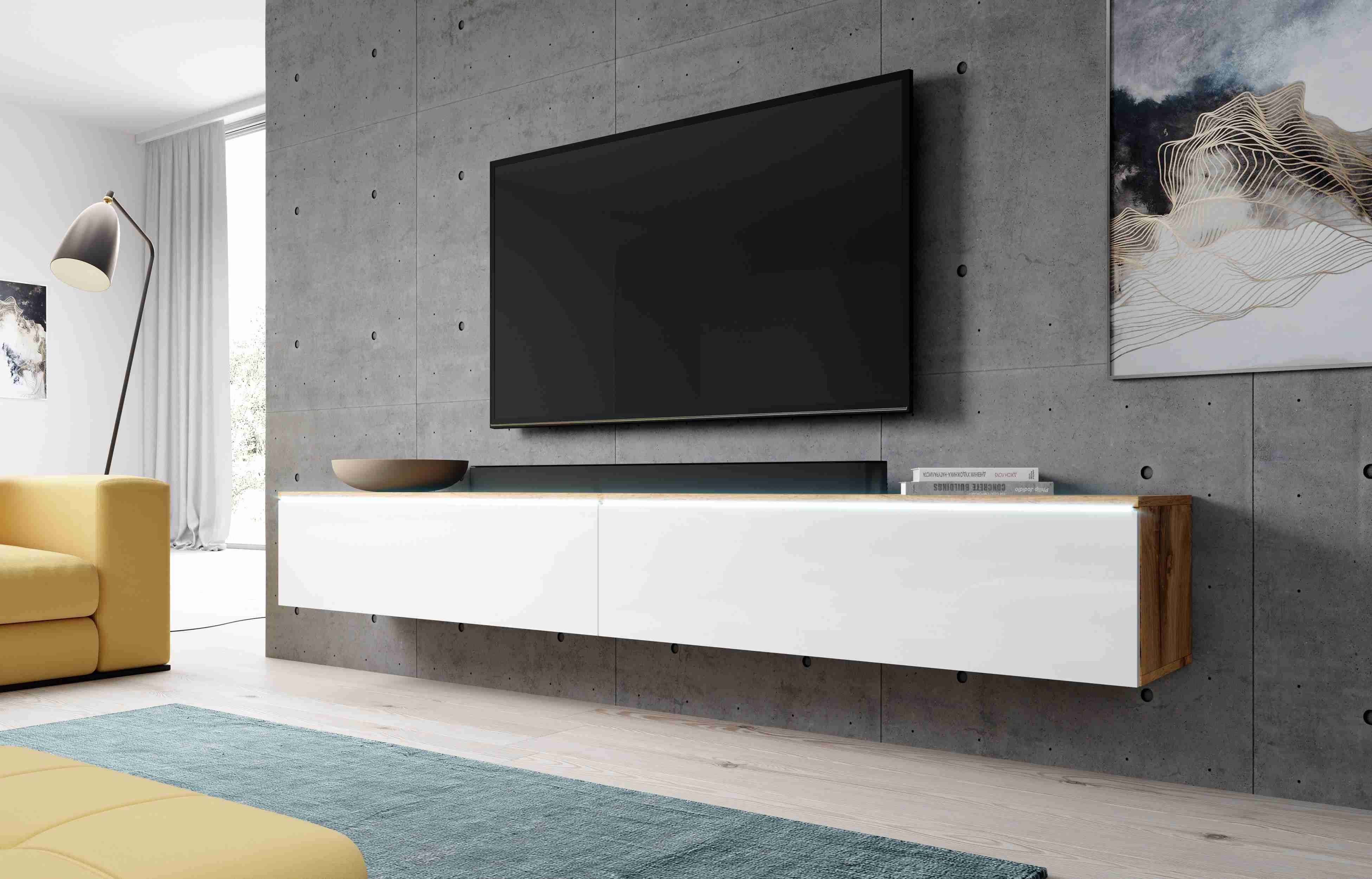 Furnix TV-Board BARGO Lowboard Fernsehschrank, B200 x H34 x T32 cm