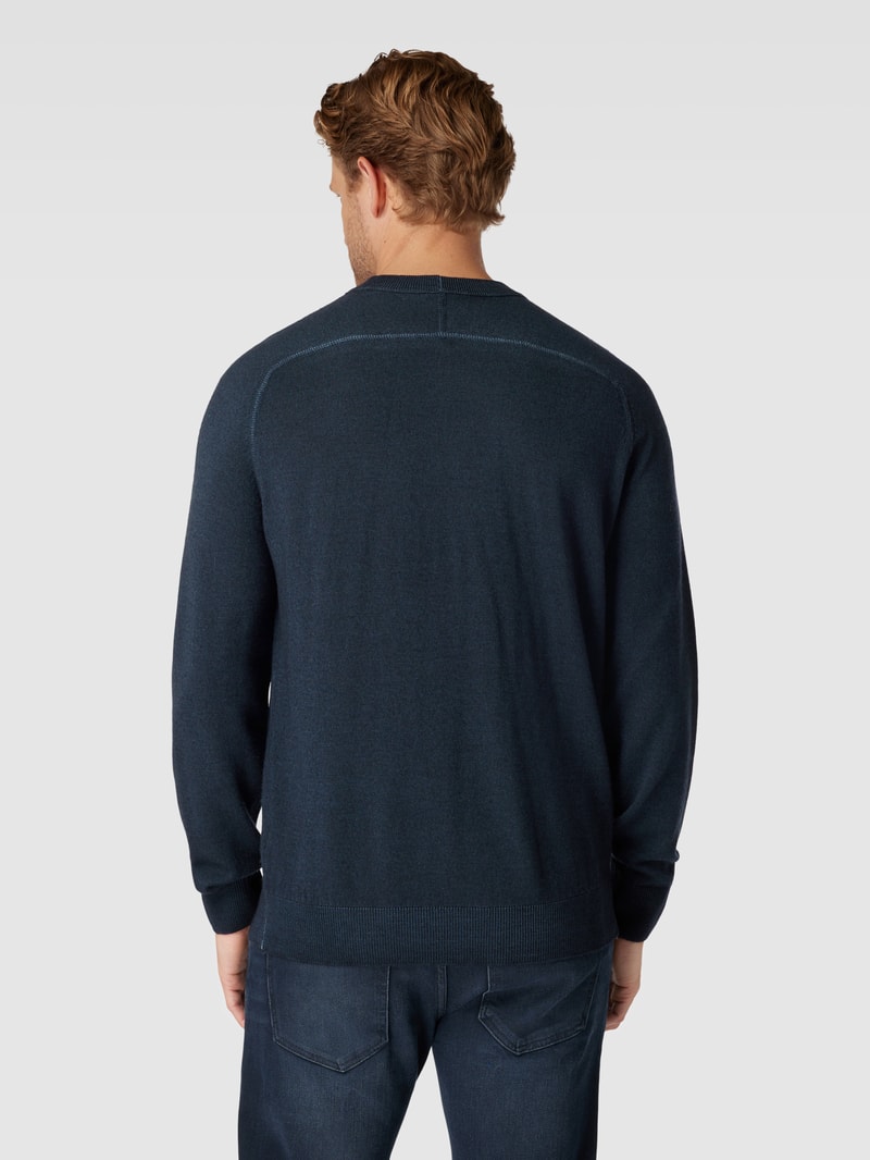 Strickpullover mit Label-Detail Modell 'Astefe' in blau