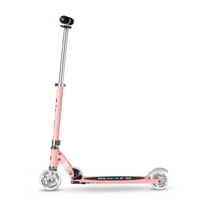Trottinette 2 roues lumineuses pliable – Micro Sprite LED Rose