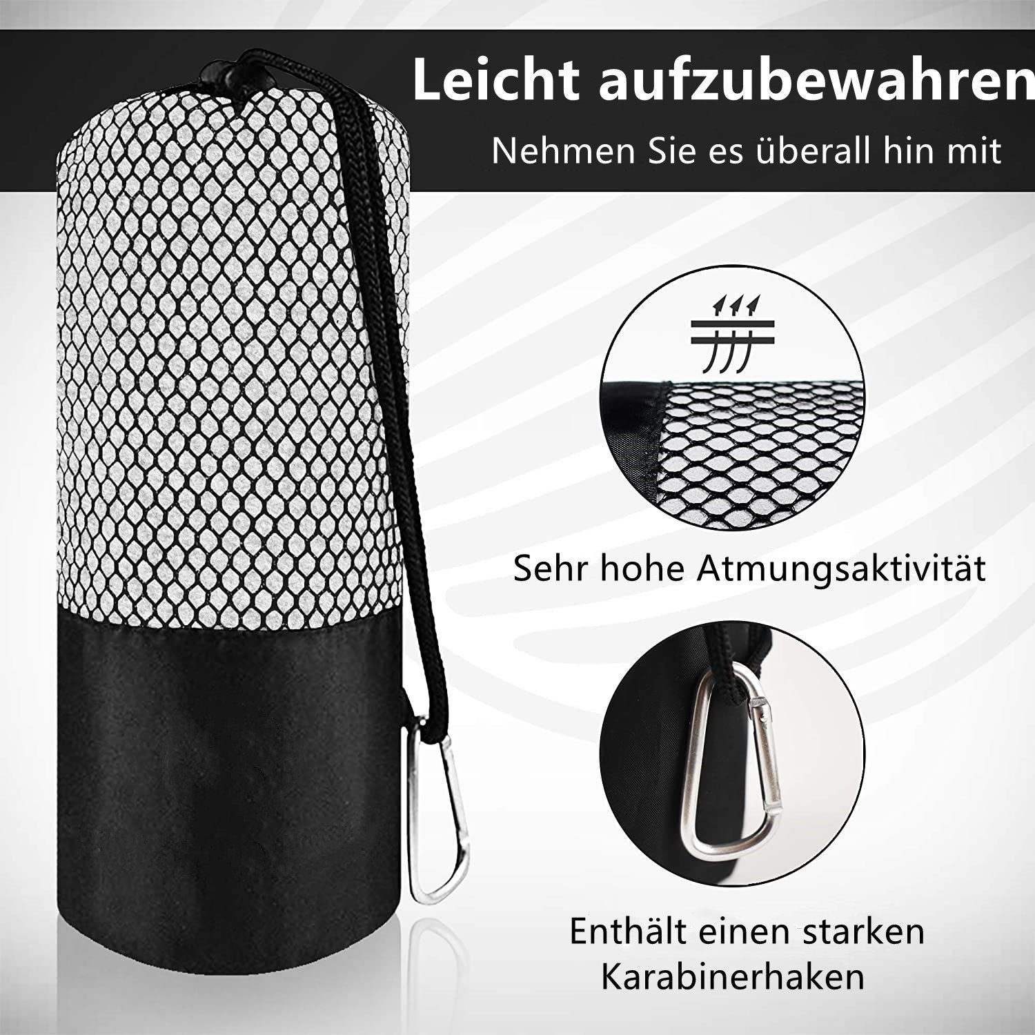 TOPMELON Handtuch Set Schnelltrocknend Mikrofaser-Sporthandtuch-Set 2Größen