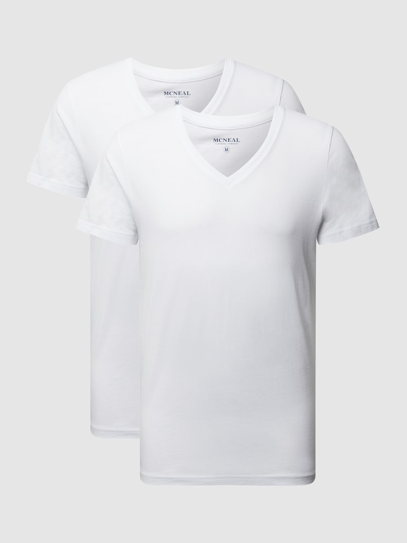 T-Shirt aus Baumwolle im 2er-Pack in weiß