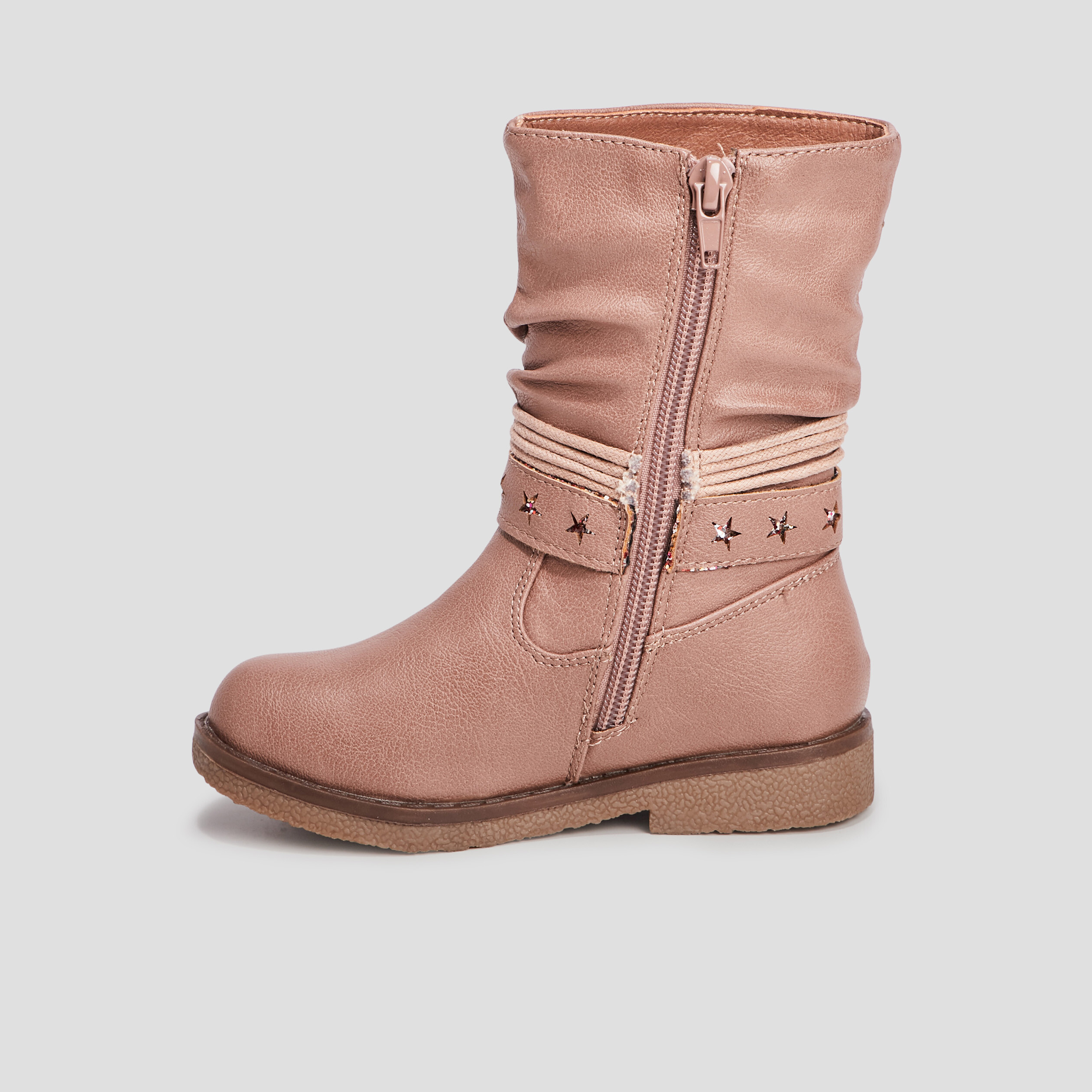 Bottes avec brides rose fille | La Halle