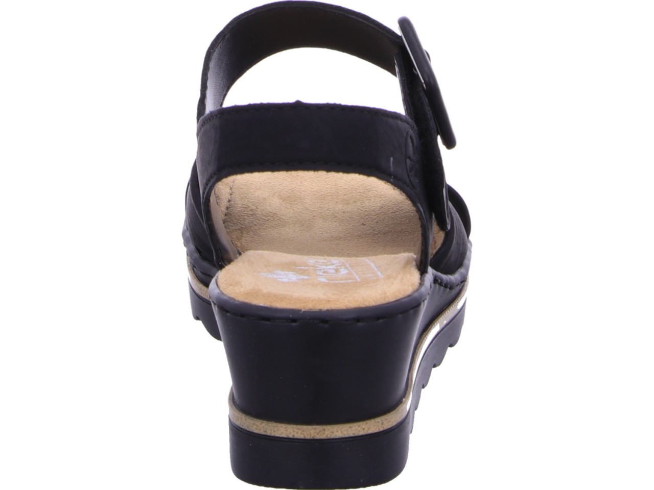 RIEKER Klassische Sandalen schwarz