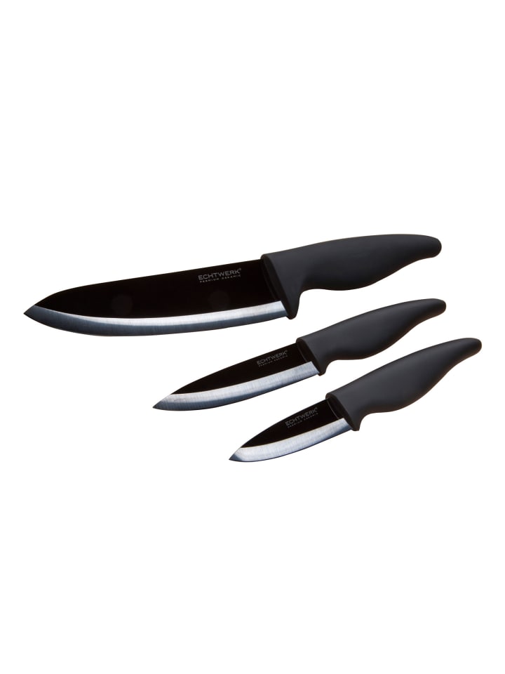 Echtwerk 3 tlg. Set Keramik Küchenmesser 