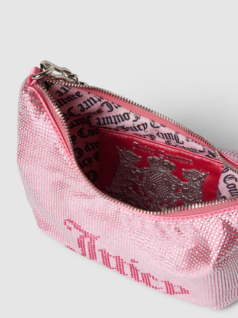 Hobo Bag mit Allover-Ziersteinbesatz Modell 'HAZEL' in pink