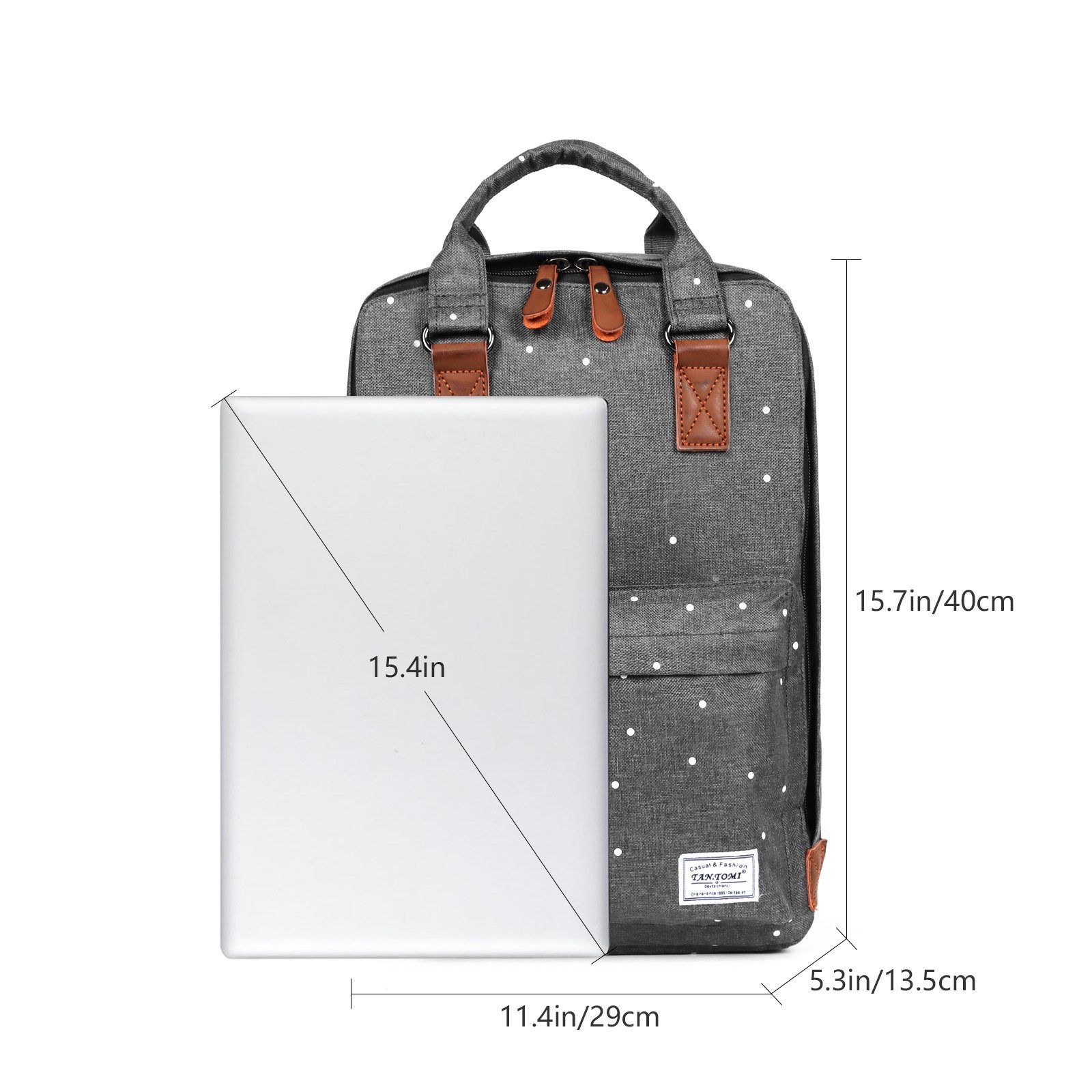 TAN.TOMI Freizeitrucksack Rucksack Damen,Schulrucksack Mädchen Teenager Rucksack Frauen, Rucksack Schule,Tagesrucksack mit Laptopfach für 15.6 Zoll Laptop