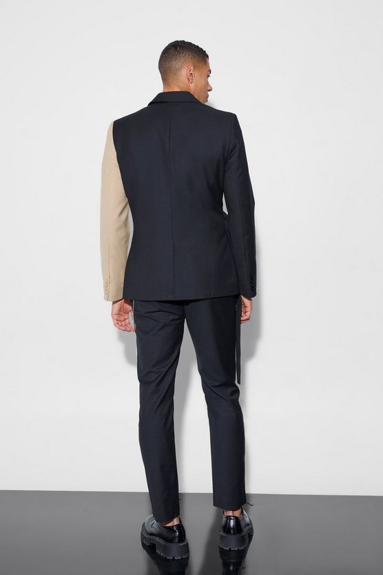 Slim-Fit Wickel-Anzugjacke
