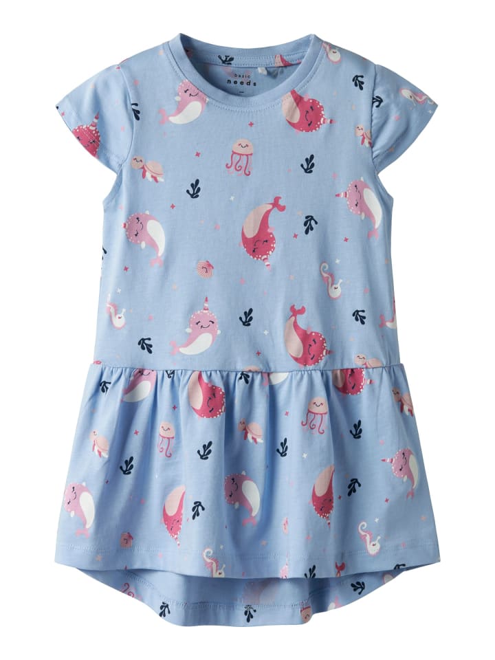 name it Jersey-Sommerkleid NMFVIGGA CAPSL DRESS F1 in chambray blue günstig kaufen
