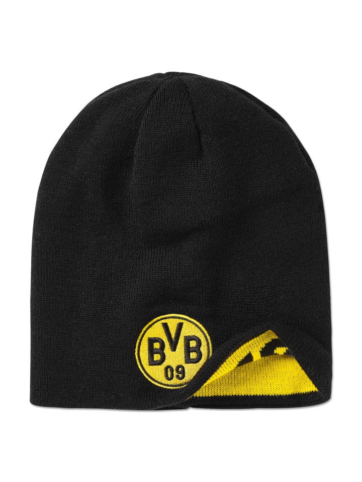 BVB BVB Logo Beanie wendbar Kinder in Schwarz günstig kaufen onesize