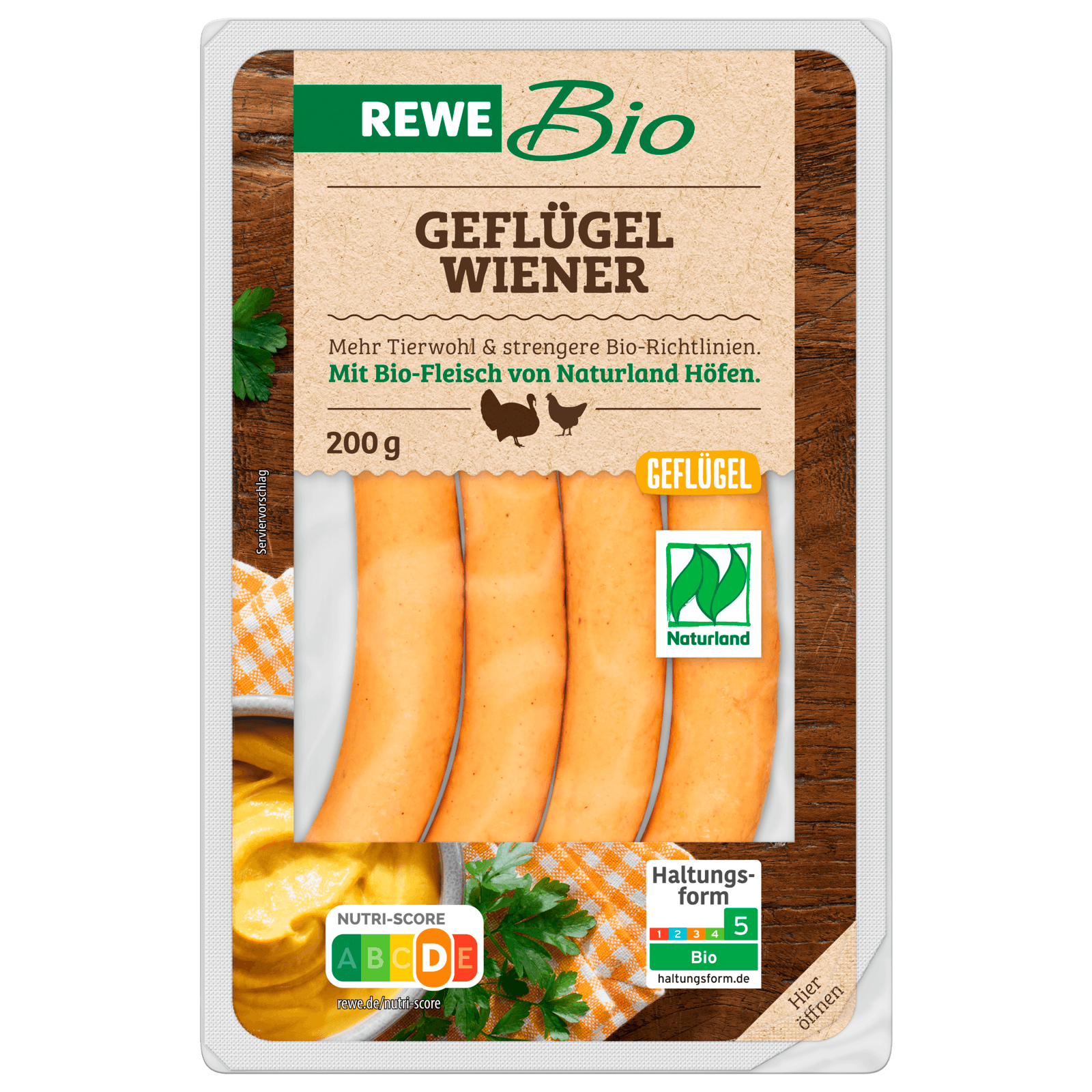 REWE Bio Geflügel Wiener 200g