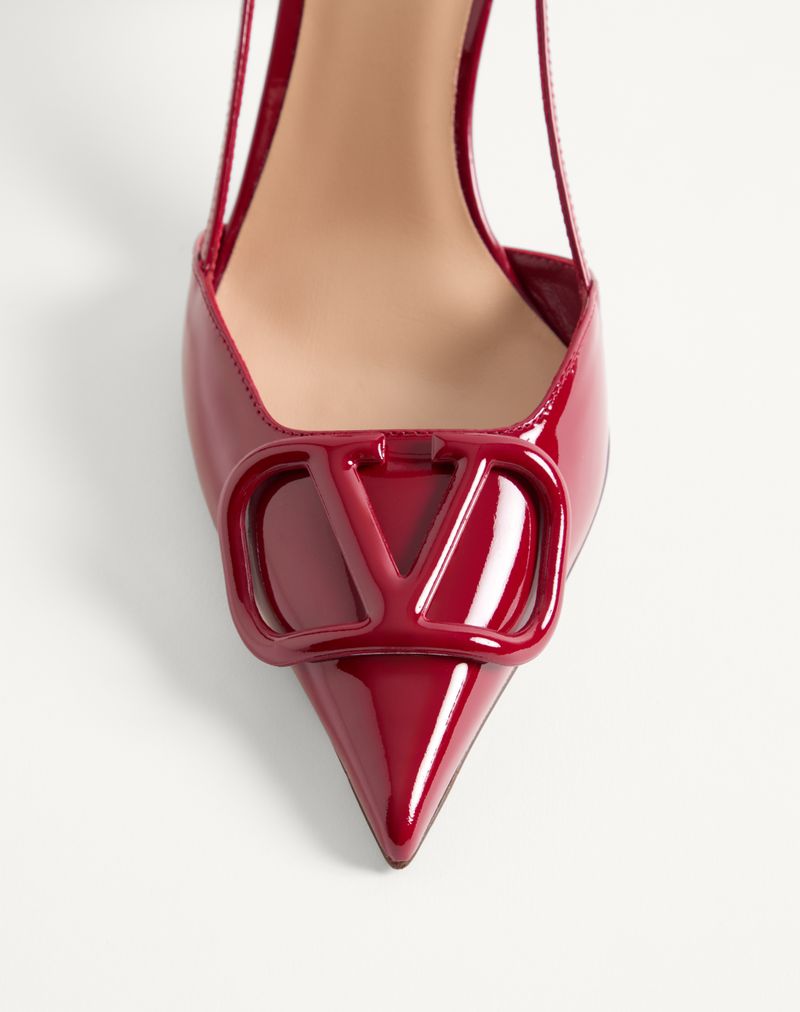 VLogo Signature Patent Slingback Pump 80mm