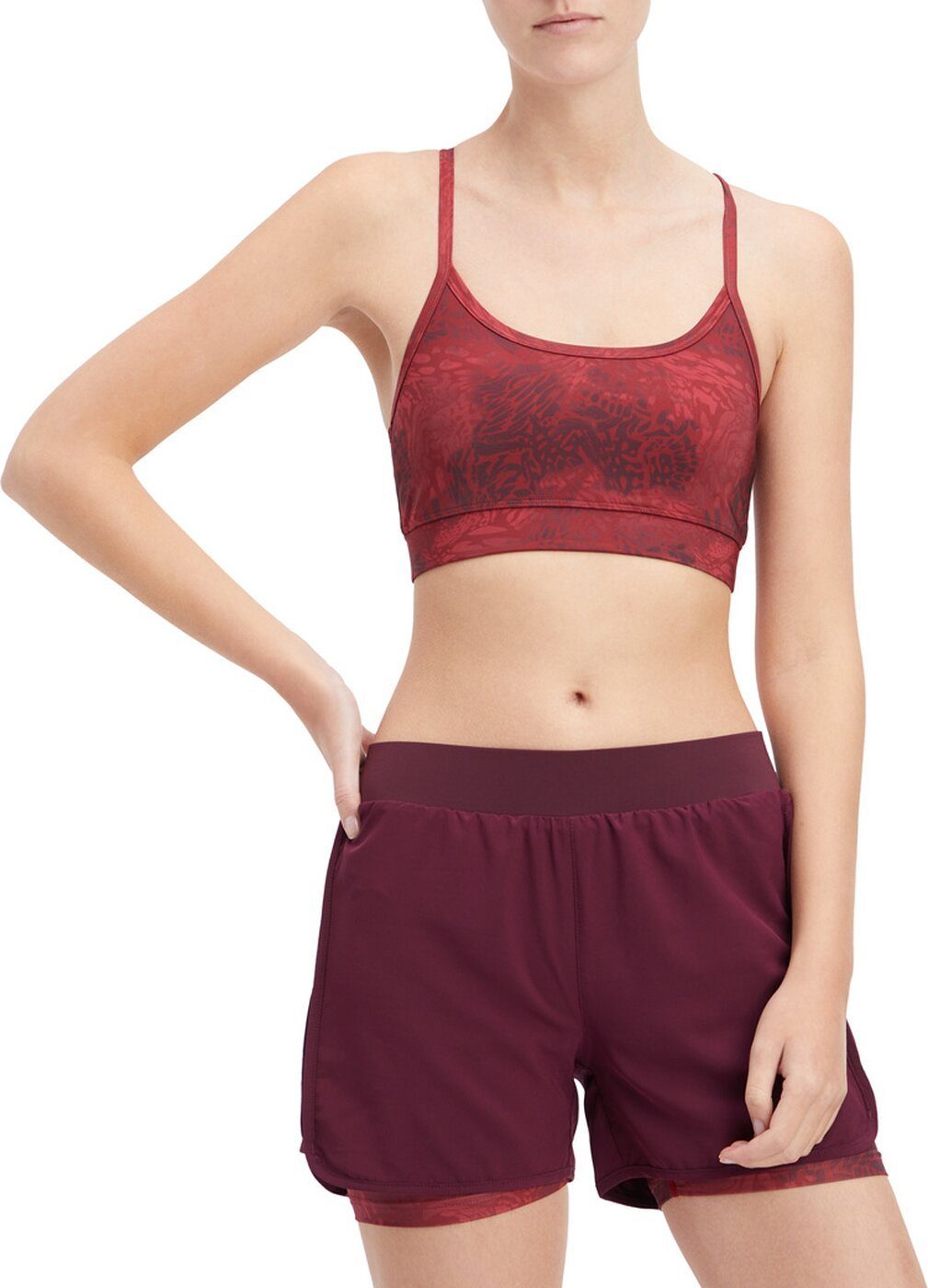 Energetics Bralette-BH Da.-Sport-BH Gigi V W AOP-/RED DARK/RED WI
