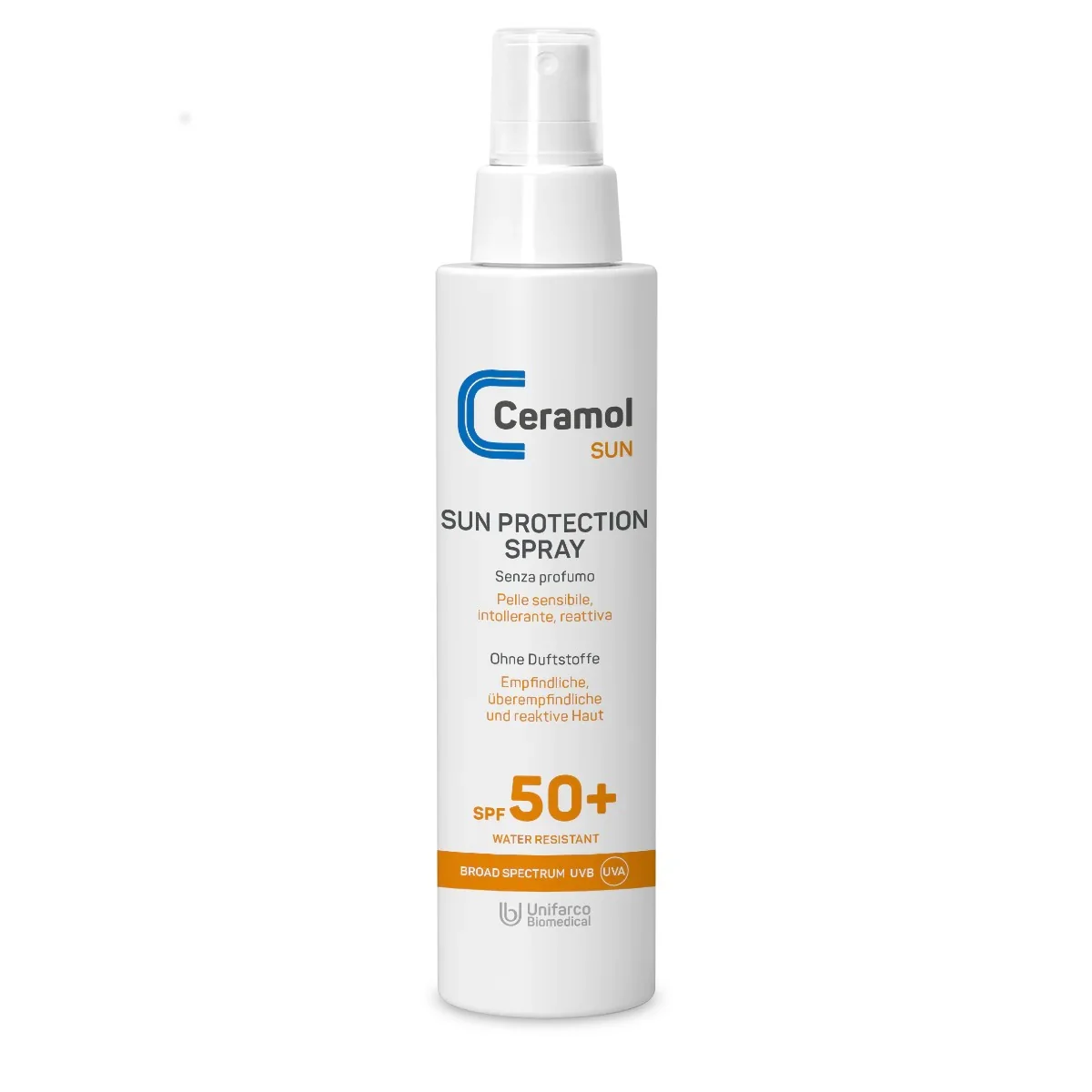 Ceramol SUN SPREJ ZA ZAŠTITU OD SUNCA SPF50+ - Visoka zaštita od sunca za tijelo, Visoka zaštita od sunca za lice.