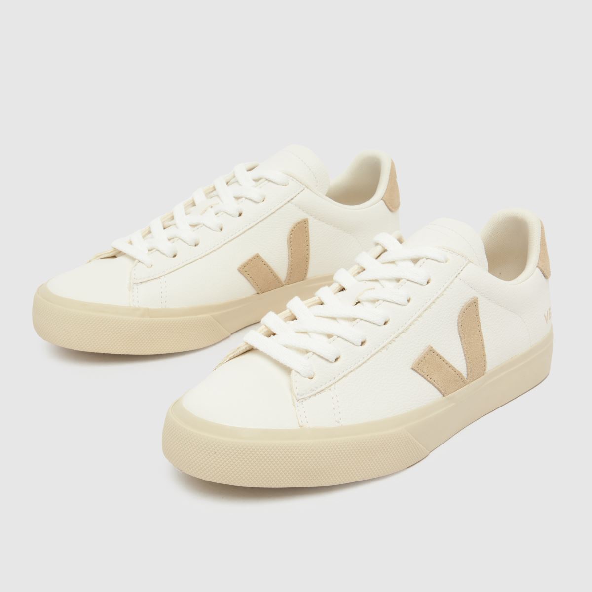 VEJA campo sneakers i vitt & beige