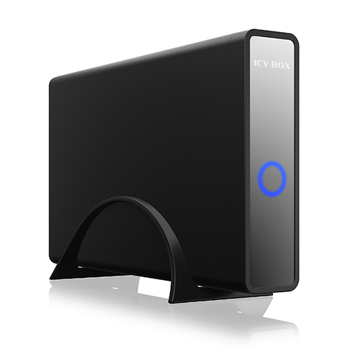 ICY BOX IB-382H-C31, Gehäuse für 1x HDD/SSD mit USB 3.2 (Gen 2) Type-CAnschluss und USB Hub