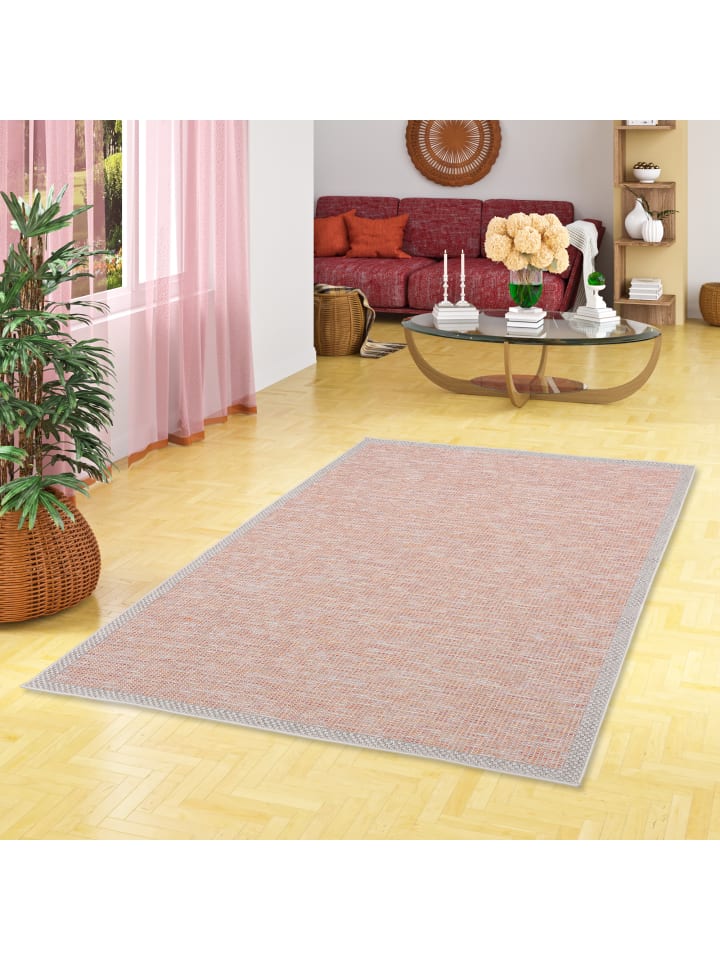 Pergamon In & Outdoor Teppich Flachgewebe Ottawa Mix in Orange günstig kaufen