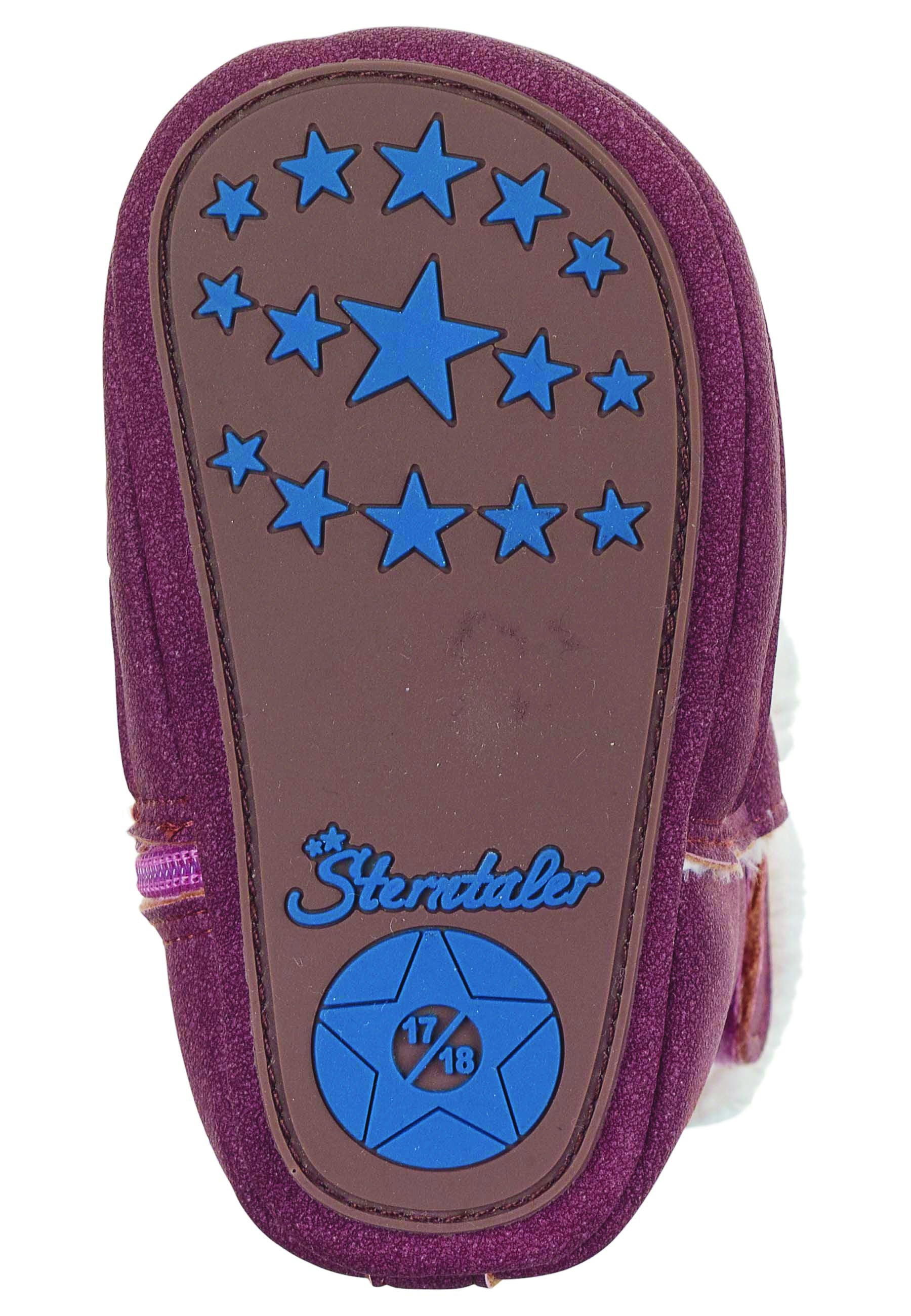 Baby-Stiefel aus Kunstleder uni, rutschfeste Sohle