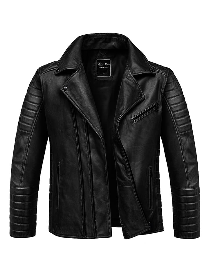 Amaci&Sons Lederjacke AMHERST in Schwarz günstig kaufen