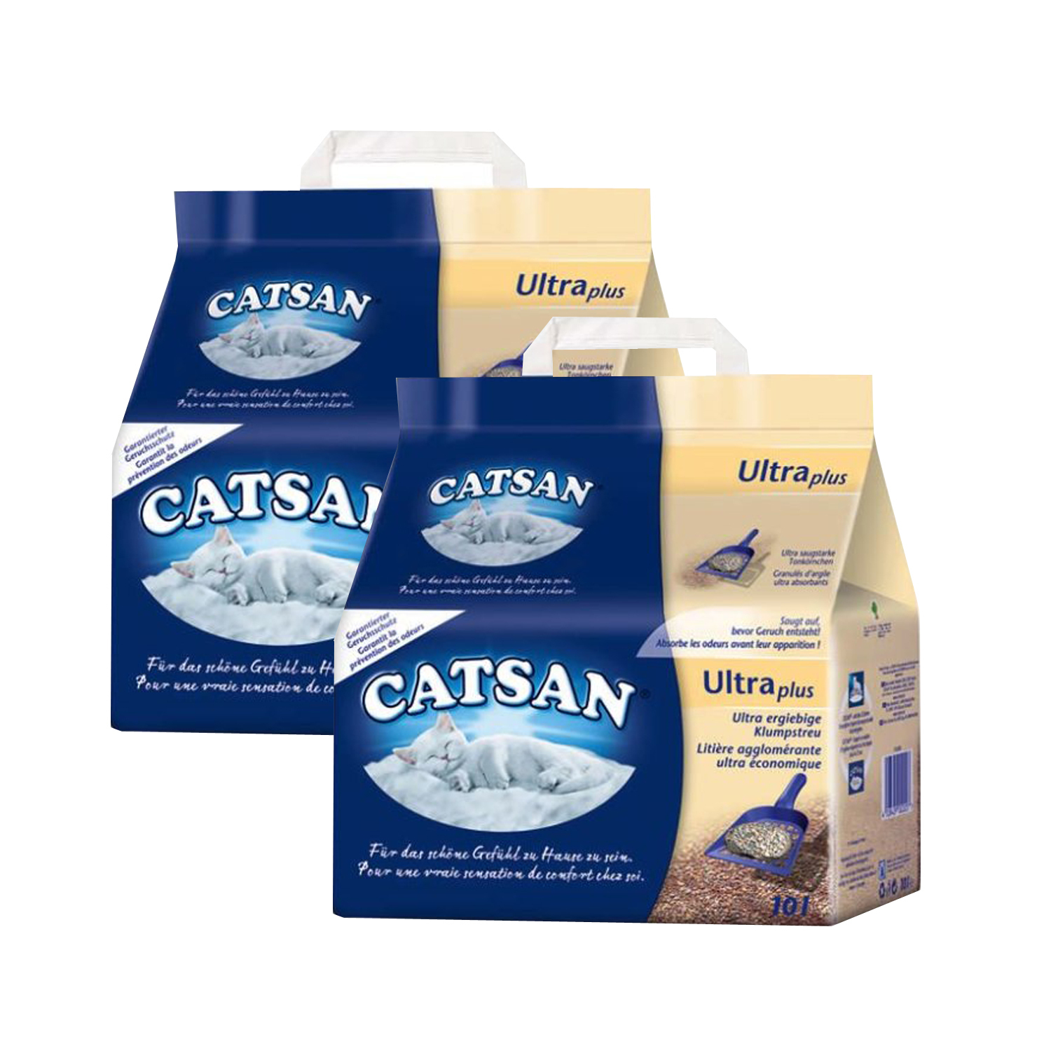 CATSAN Katzenstreu CATSAN Ultra plus Klumpstreu 2x10 l