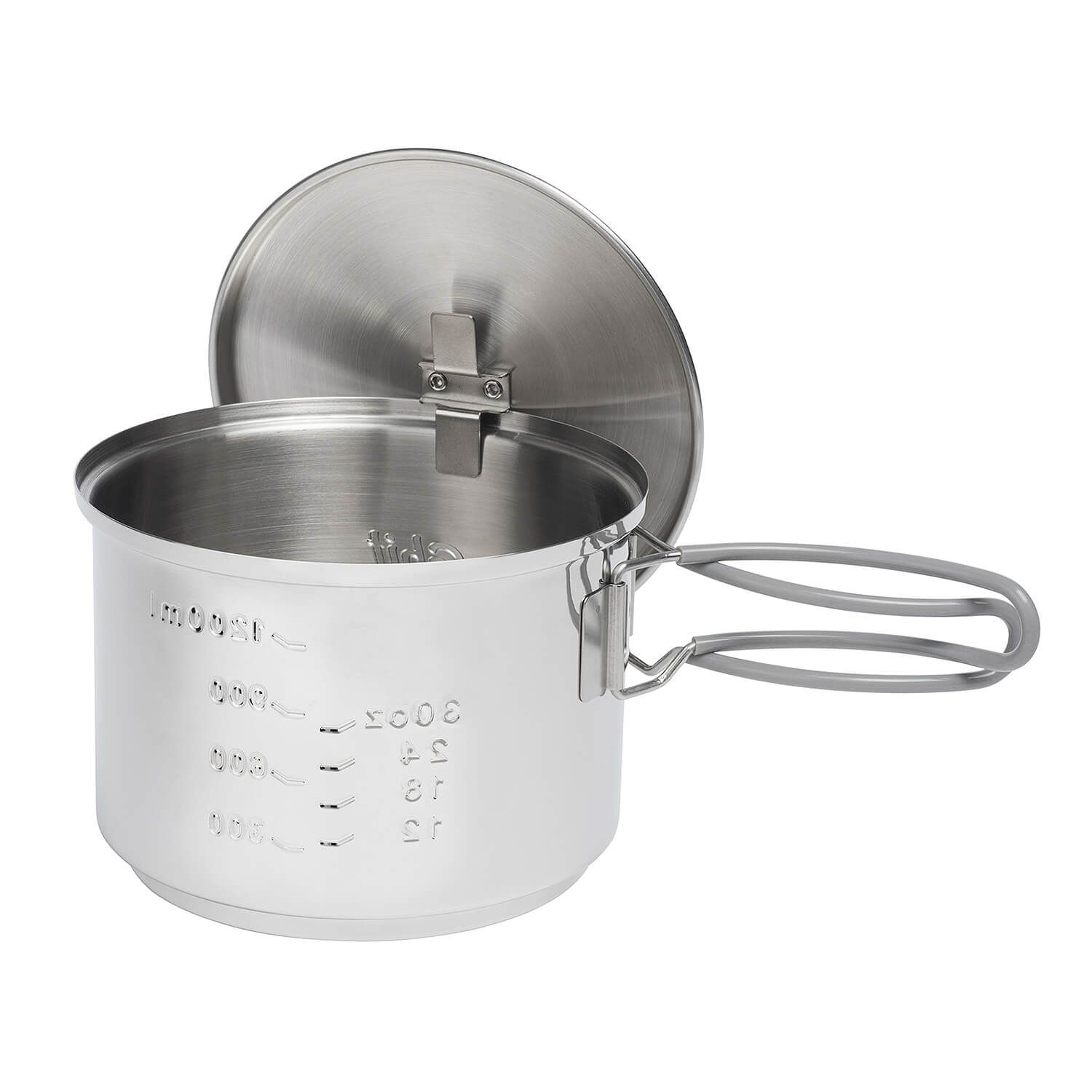 Spiritus Kochset 1500 ml Edelstahltopf