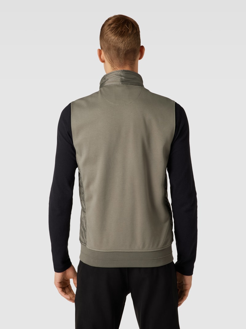 Steppweste mit Stehkragen in khaki