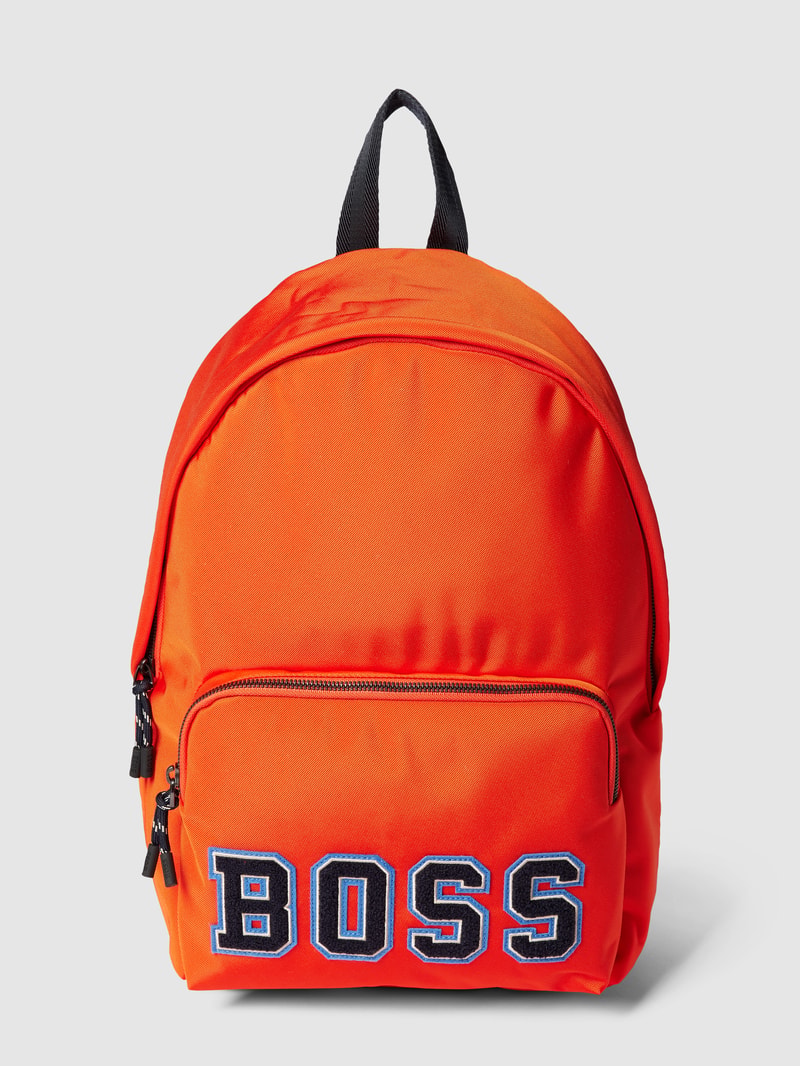 Rucksack mit Label-Applikation Modell 'Catch 2.0' in orange