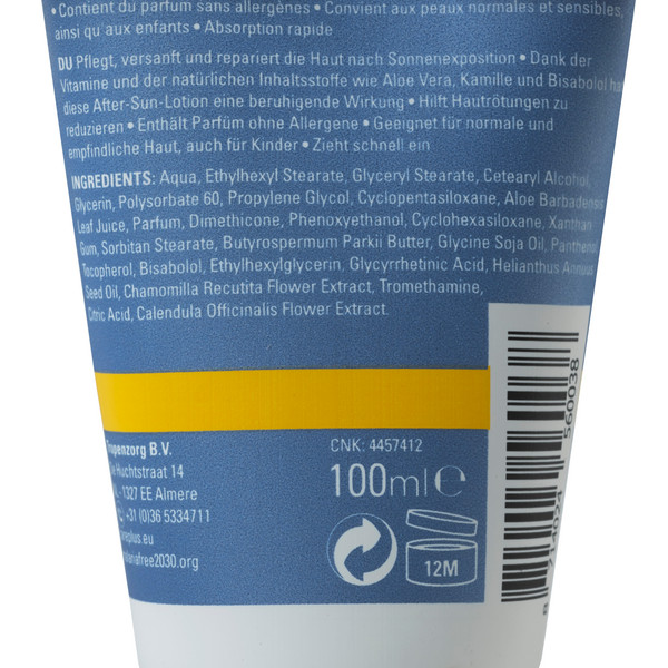 SUN PROTECTION AFTER SUN LOTION TUBE