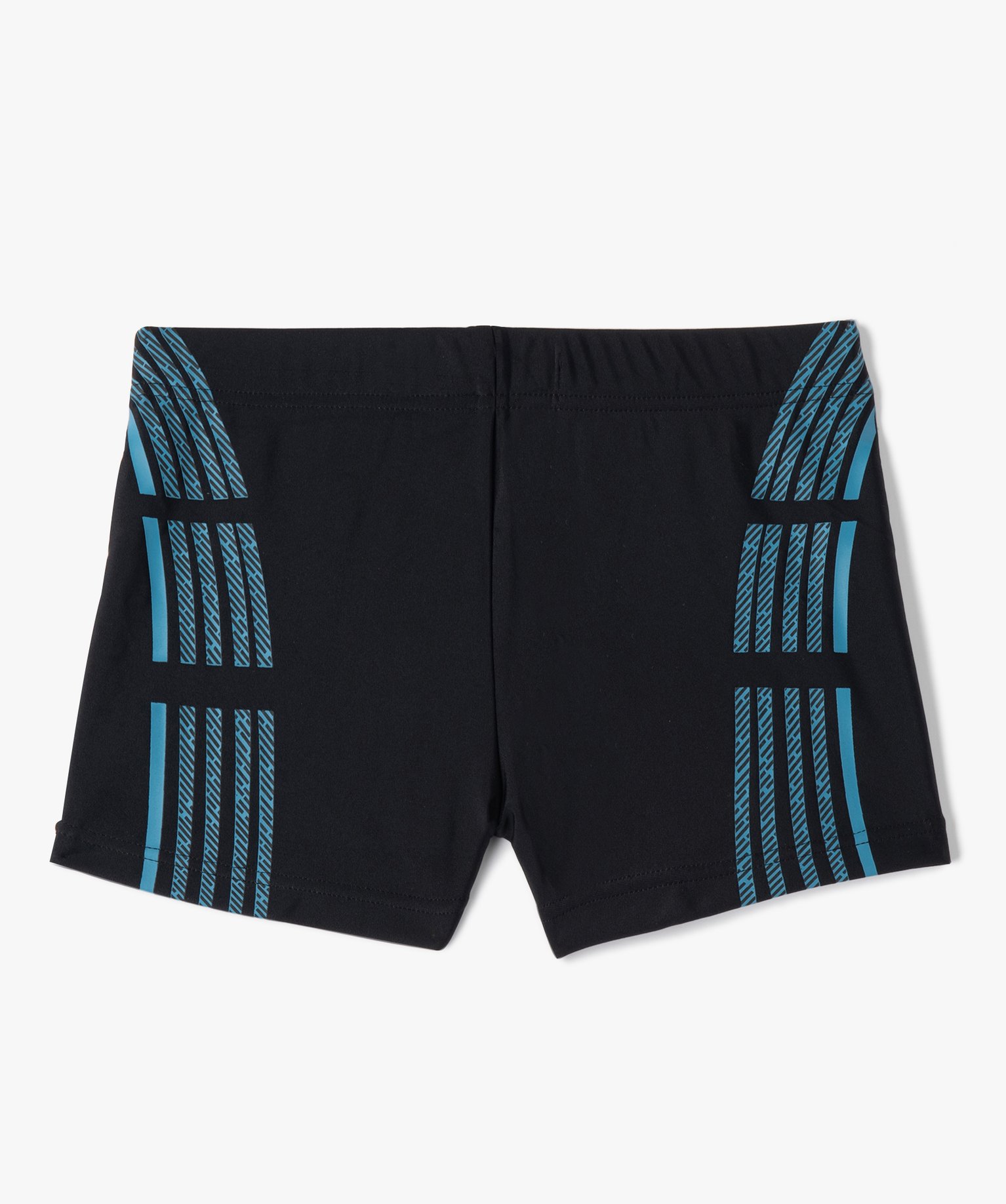 Shorty de bain Garçon avec lignes contrastantes noir | GEMO