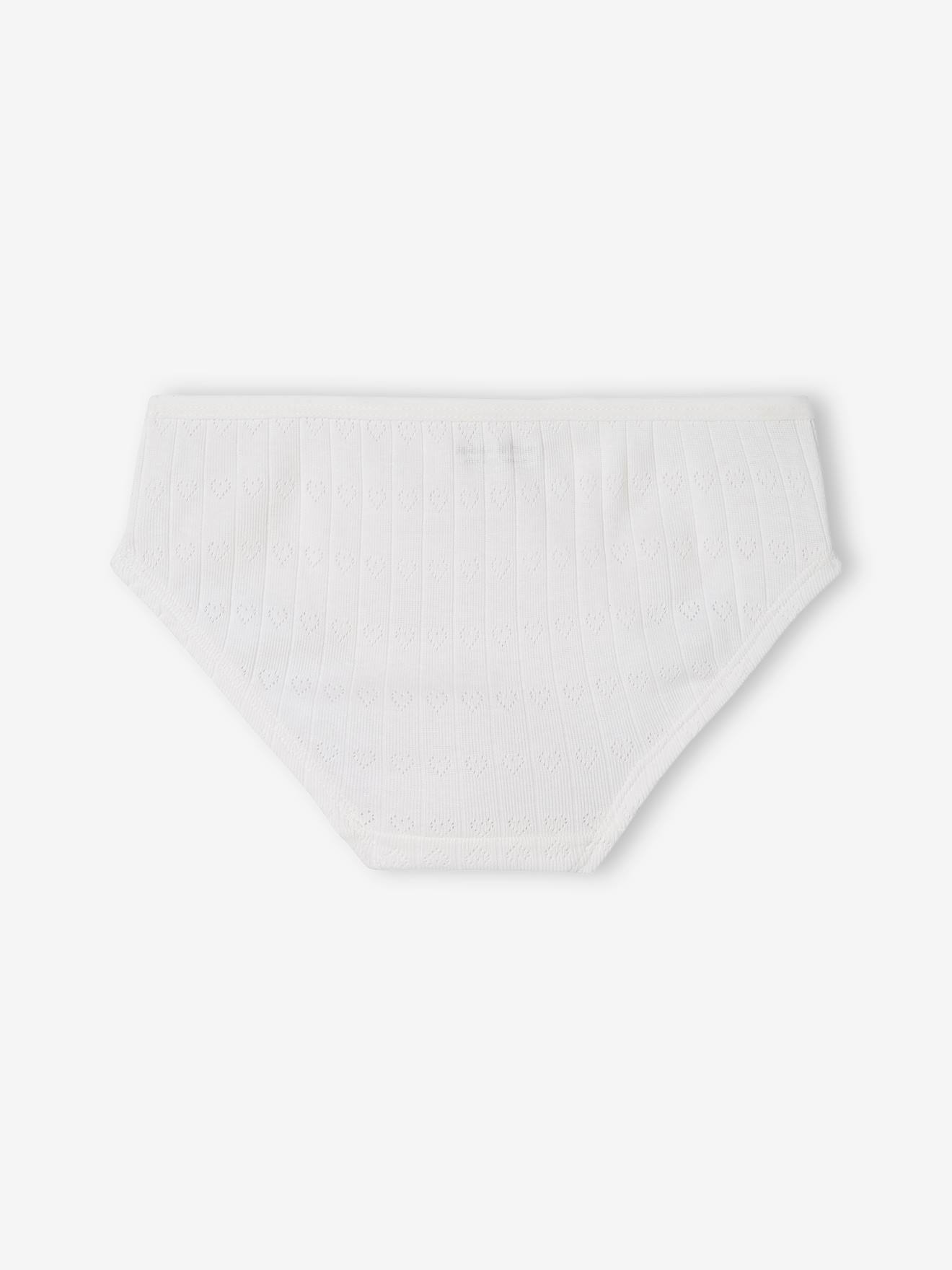 Lot de 2 culottes en maille ajourée fille lot ivoire