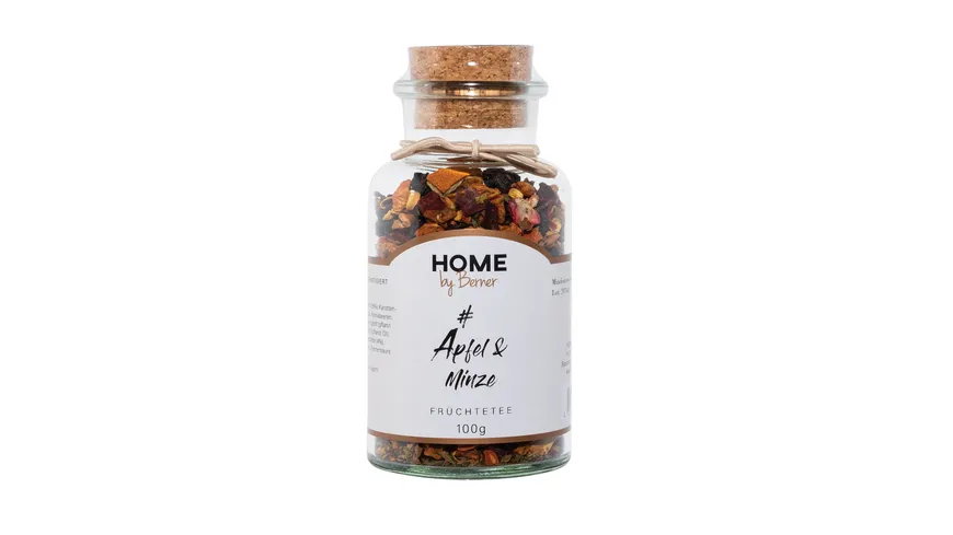 HOME by Berner Früchtetee im Korkenglas Apfel & Minze 100 g