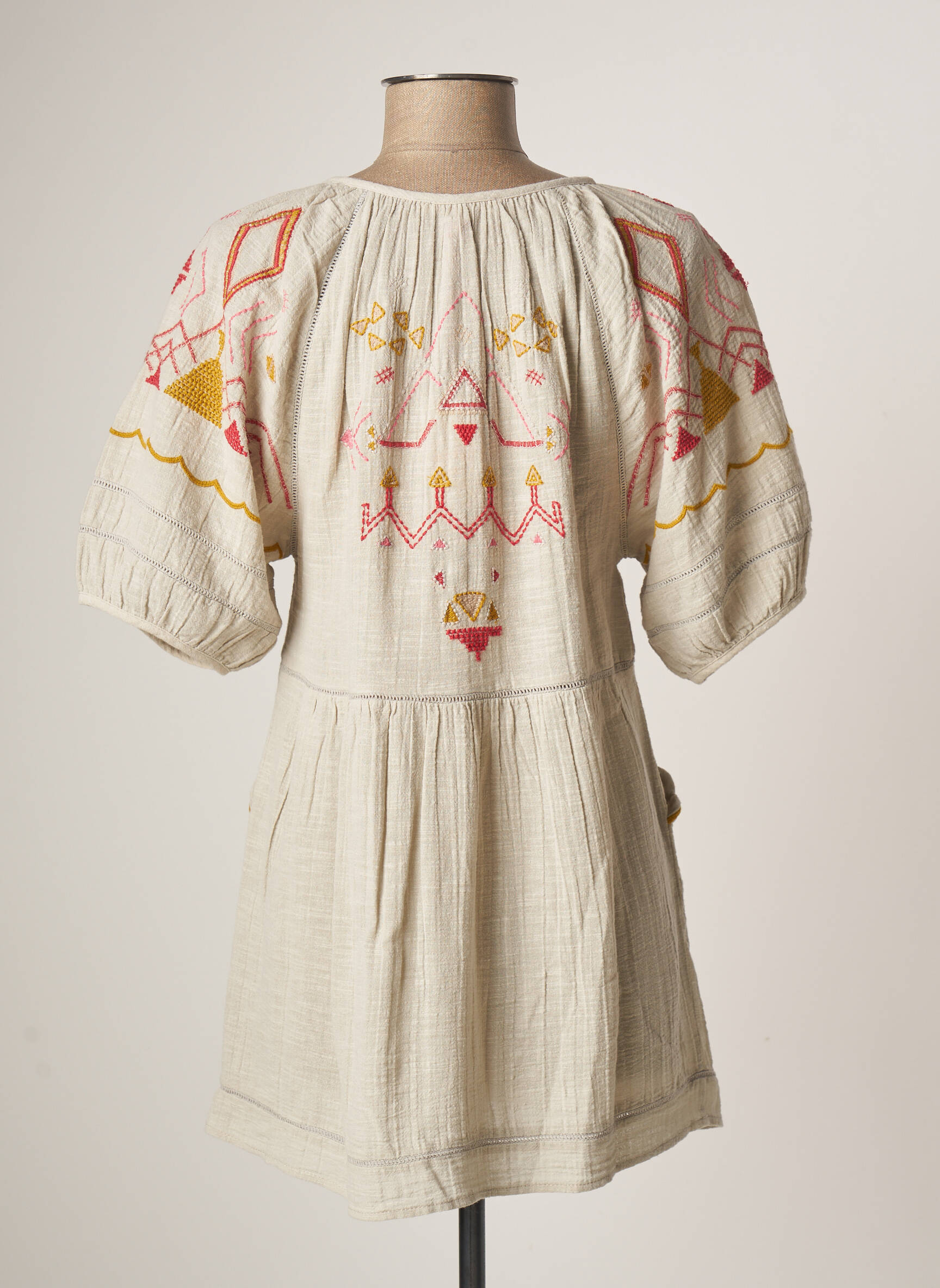 White Stuff Tuniquemanchecourte Femme couleur beige