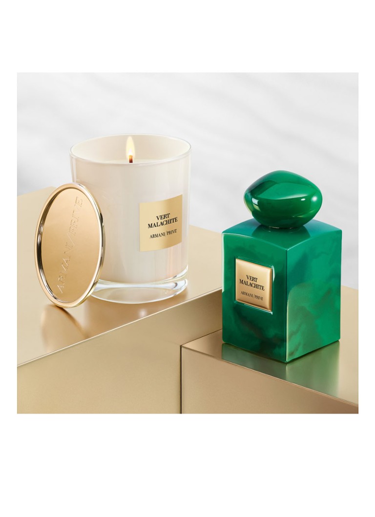 Lumânare parfumată Armani Privé, verde malachit, 175 grame.