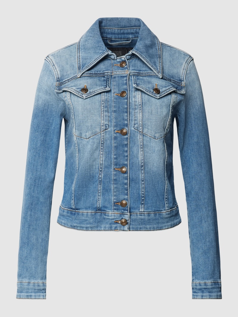 Jeansjacke mit Umlegekragen Modell 'SOMERTON' in jeans