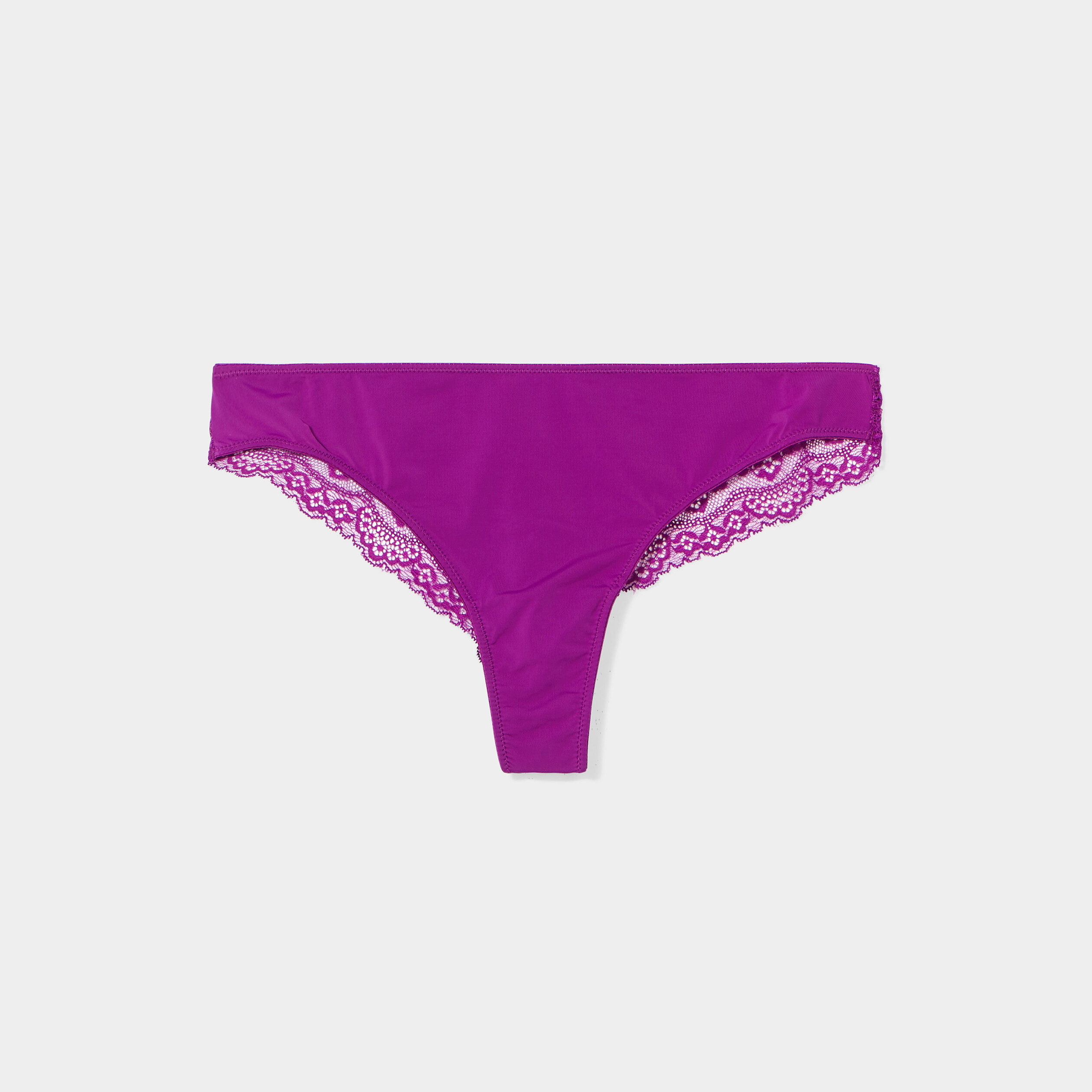 Tanga avec micro dentelle violet femme | La Halle