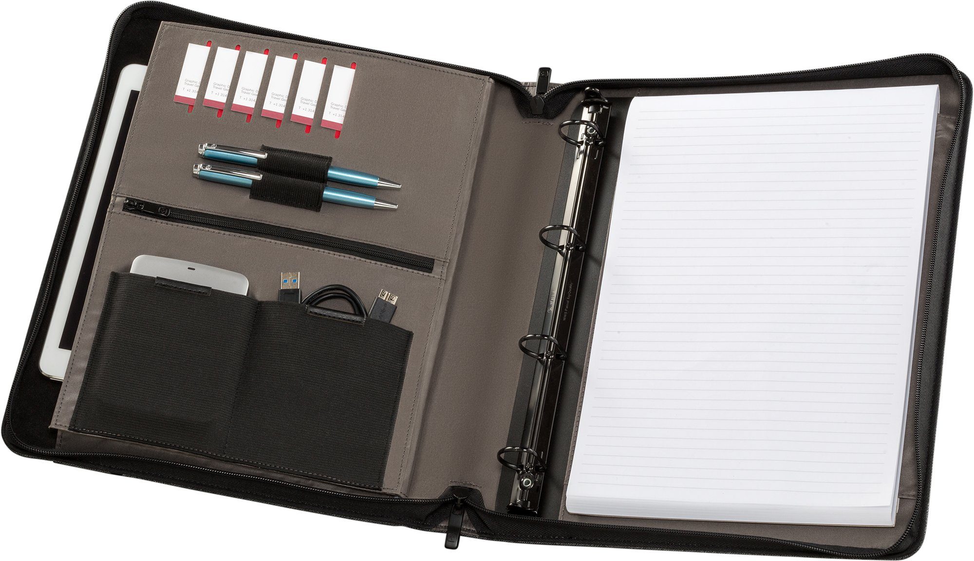 Wenger Schreibmappe Affiliate, schwarz, mit 10-Zoll Tabletfach