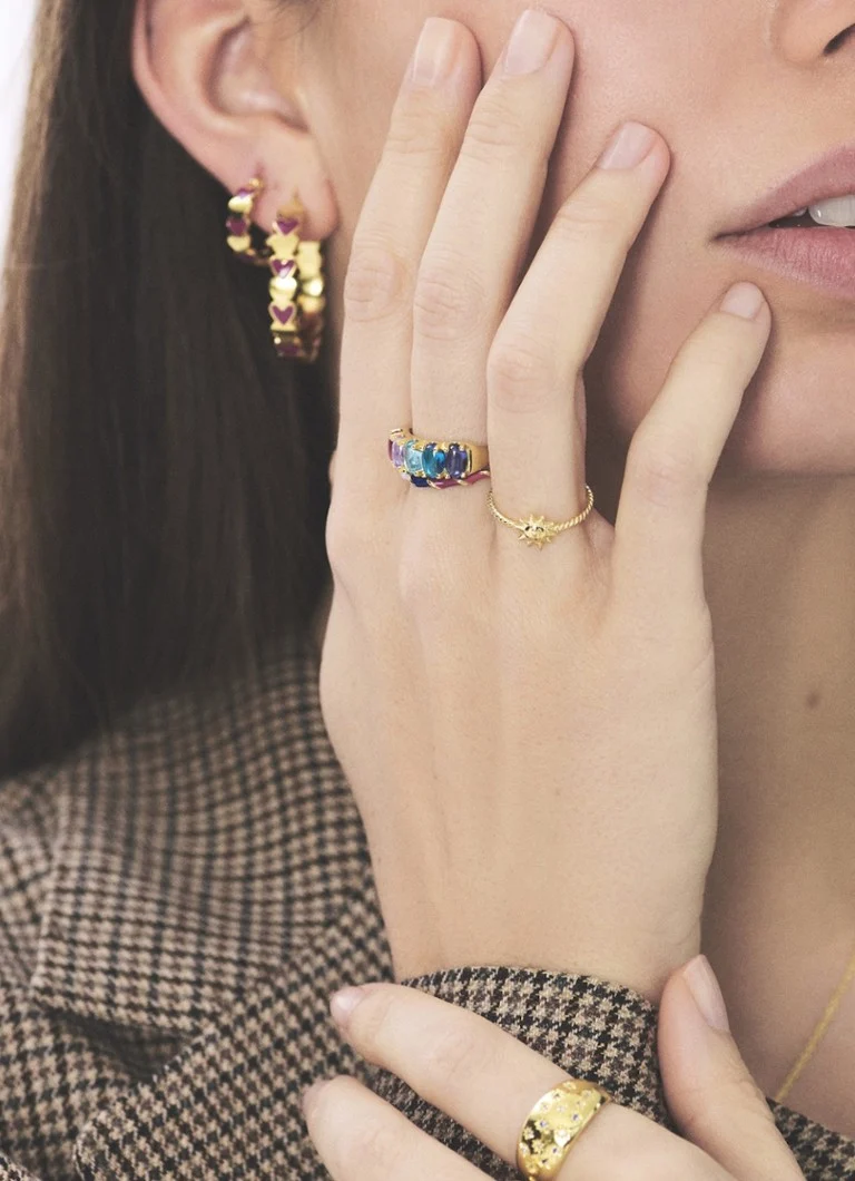 Anna + Nina Bifrost ring gold plated