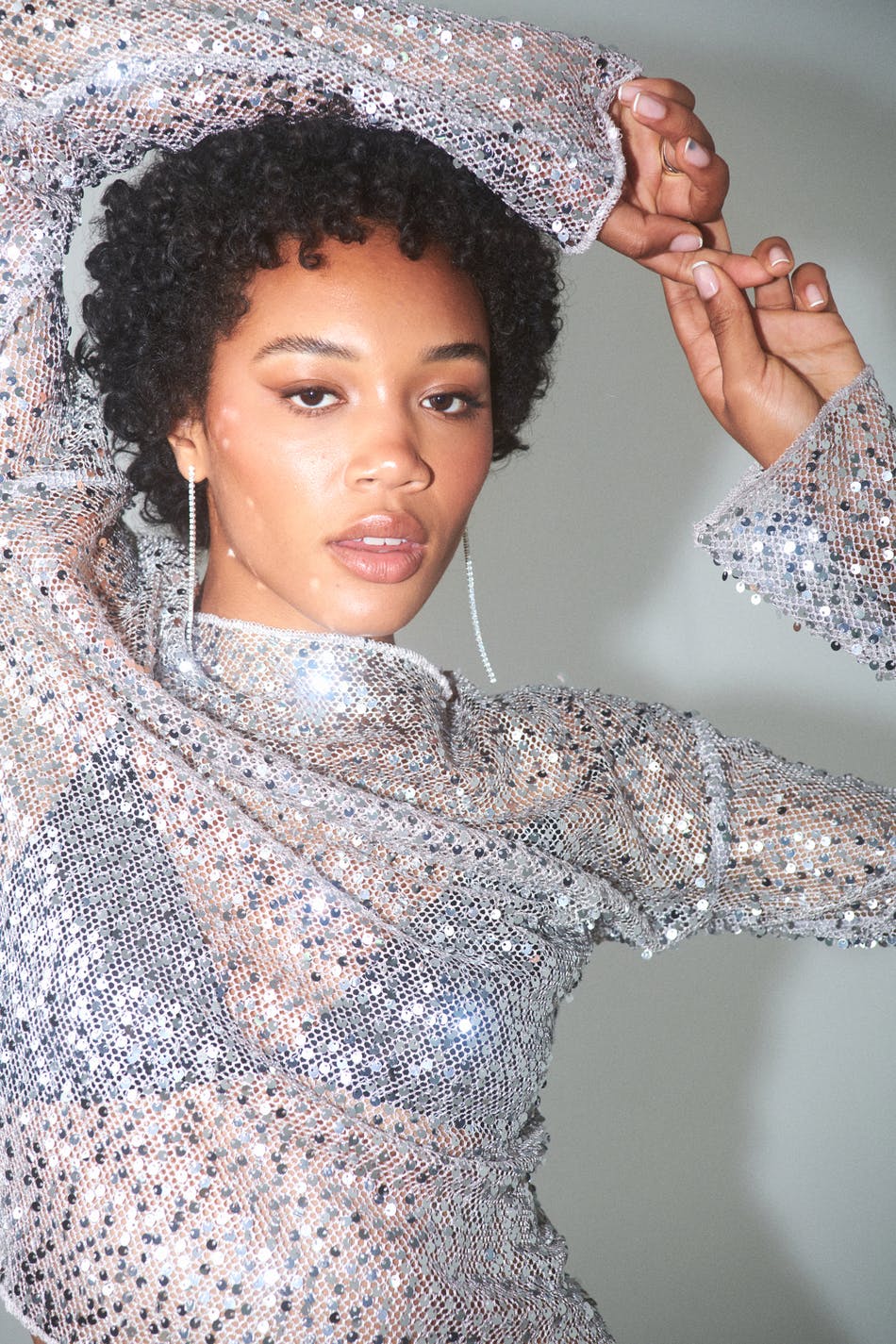 Sequin longlseeve top