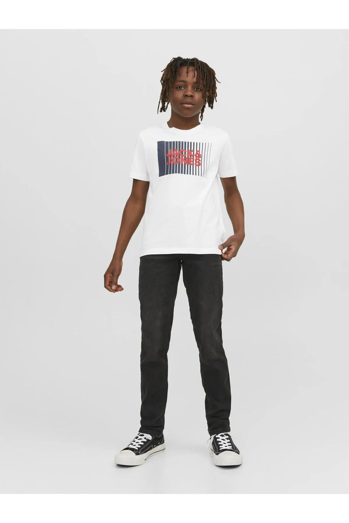 Jack & Jones Junior  T-Shirt - Weiß - Regular Fit
