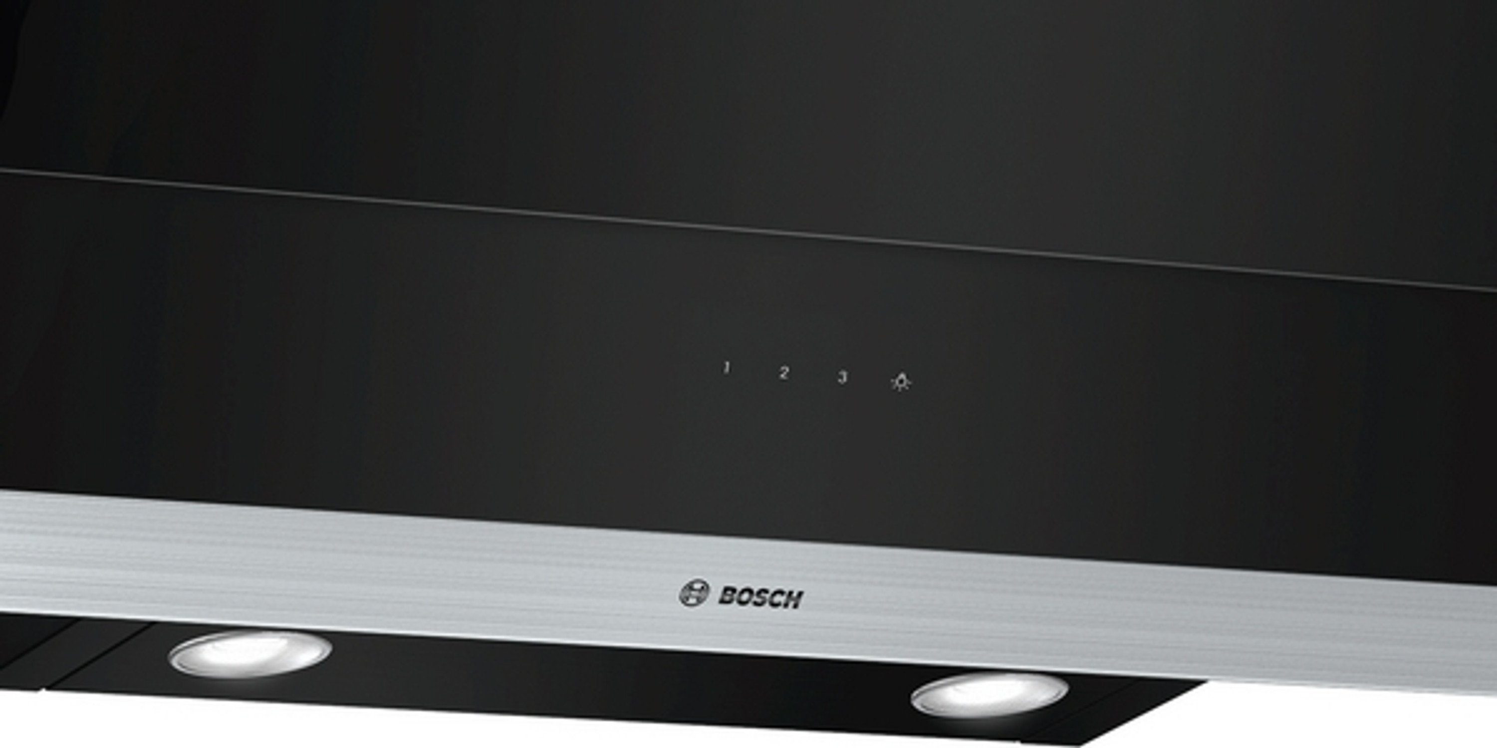 BOSCH Wandhaube DWK065G60, Bosch Serie 2, 60 cm, Schwarz, Einbau