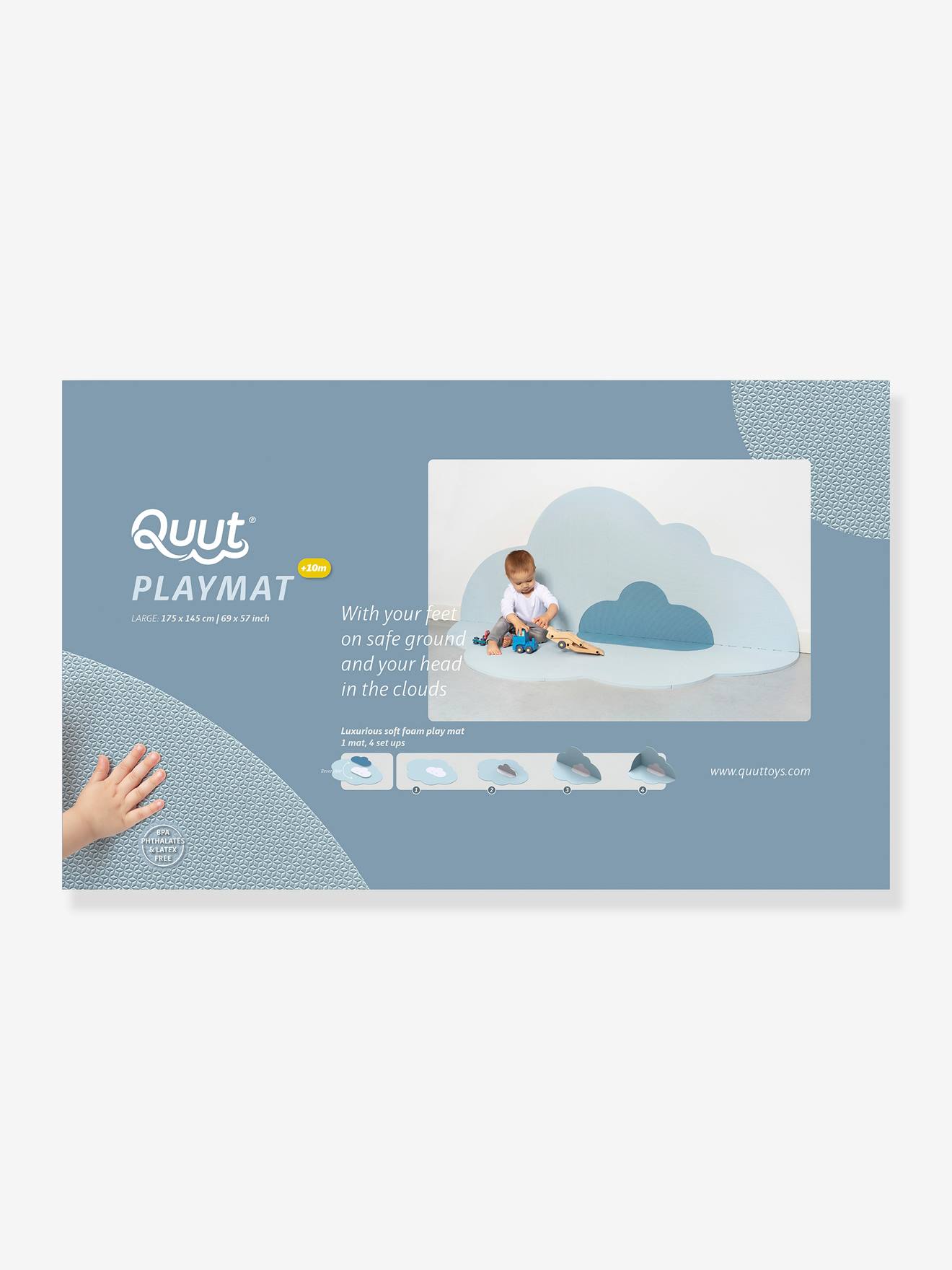 Quut Großer Baby Spielteppich WOLKE QUUT - mehrfarbig