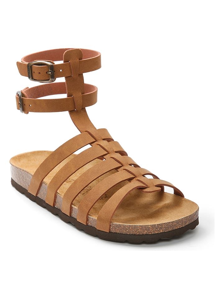 Mandel Sandalen in Hellbraun günstig kaufen