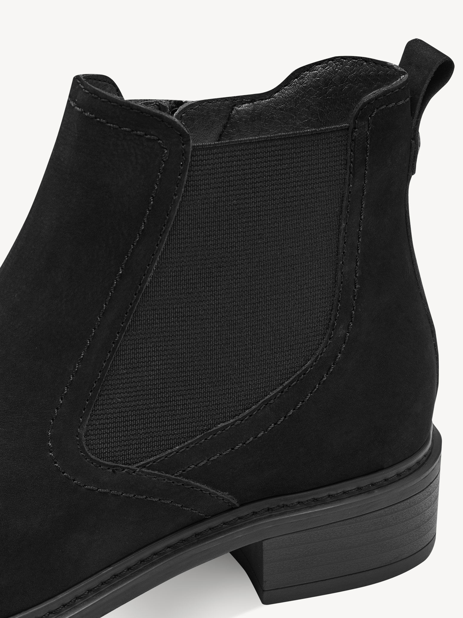 Bottine Chelsea en cuir - noir