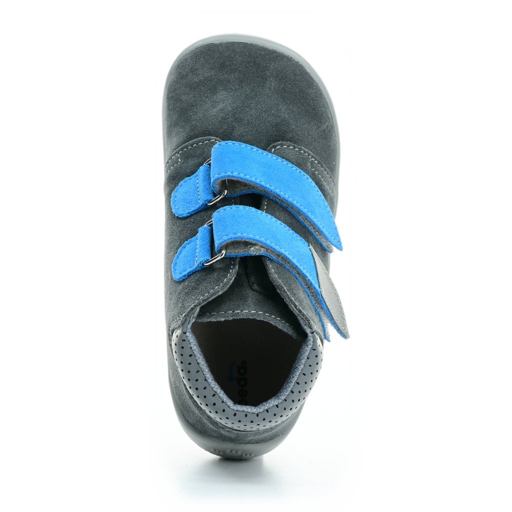 Beda Robin mit Membran (BF 0001/W/M) dunkelgraue Barfuß-Stiefeletten