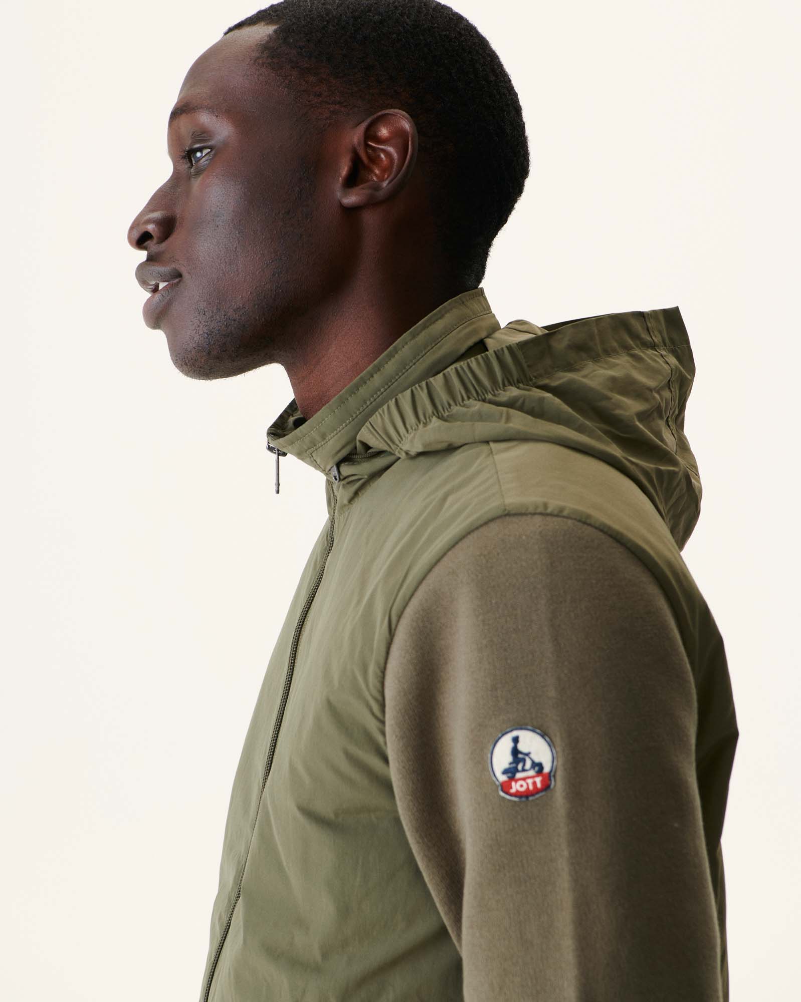 Veste à capuche bi-matière Army Bardenas